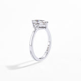 #R058 Unique Marquise Moissanite Wedding Ring