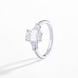 Emerald Cut Moissanite Diamond Wedding Ring