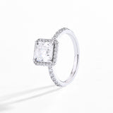 Brilliant Halo Moissanite Wedding Ring