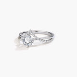 0.8CT Round Crisscross Engagement Ring