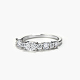 Mixed Stone Shape Moissanite Wedding Ring