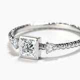 Square Arrows Shape Wedding Anniversary Ring