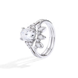 #R082 2.0 CT Stone Oval Moissanite Engagement Ring