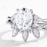 #R082 2.0 CT Stone Oval Moissanite Engagement Ring