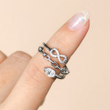 Habib Cross Stacking Moissanite Diamond Ring