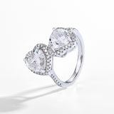 #205 4.0 CT Heart Shape Moissanite Daimond Pave Ring