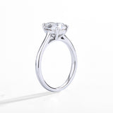 #R148 2.0 CT Three-Prong Pear Cut Moissanite Diamond Ring