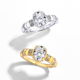 2CT Oval Ever Accented Ring