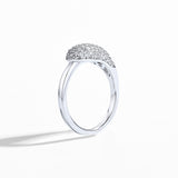 Moissanite Pave Pear-Shaped Ring