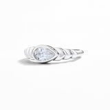 Pear Bezel Moissanite Ring