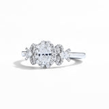 Oval Bow Design Moissanite Rings