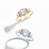Oval Bow Design Moissanite Rings