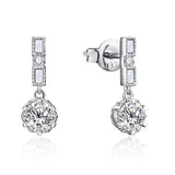 Dangle Style Moissanite Drops Diamond Earrings