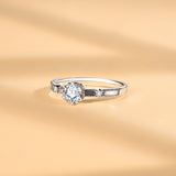 0.5CT Unique Halo Solitaire Engagement Ring