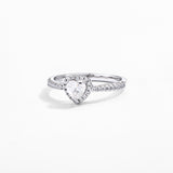 #R066 Heart Cut Radiance Pave-Set Engagement Ring