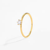 #R002 Classical Thin Moissanite Ring