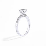 #R005 1.0 CT Floret Illusion Hidden Halo Diamond Ring