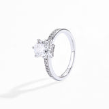 #R005 1.0 CT Floret Illusion Hidden Halo Diamond Ring