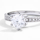 #R005 1.0 CT Floret Illusion Hidden Halo Diamond Ring