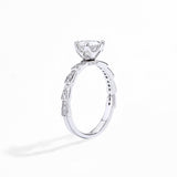 #R020 1.0 CT Brilliant Stackable Moissanite Engagement Ring