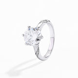 #R006 Snowflake 6 Claw Diamond Engagement Ring