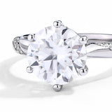 #R006 Snowflake 6 Claw Diamond Engagement Ring