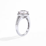 #R007 3.0 CT Round Halo Bridal Wedding Ring