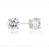 Four Rounded Prongs Earrings