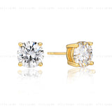 Four Rounded Prongs Earrings