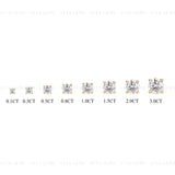 Four Pointed Prongs Earrings