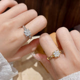 Flower Cluster Moissanite Ring