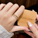 Split Circle Moissanite Ring