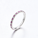 #R061 Pink Sapphire Eternity Band Ring