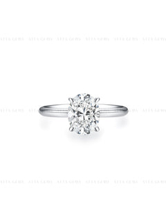 2CT Oval Cut Engagement Ring